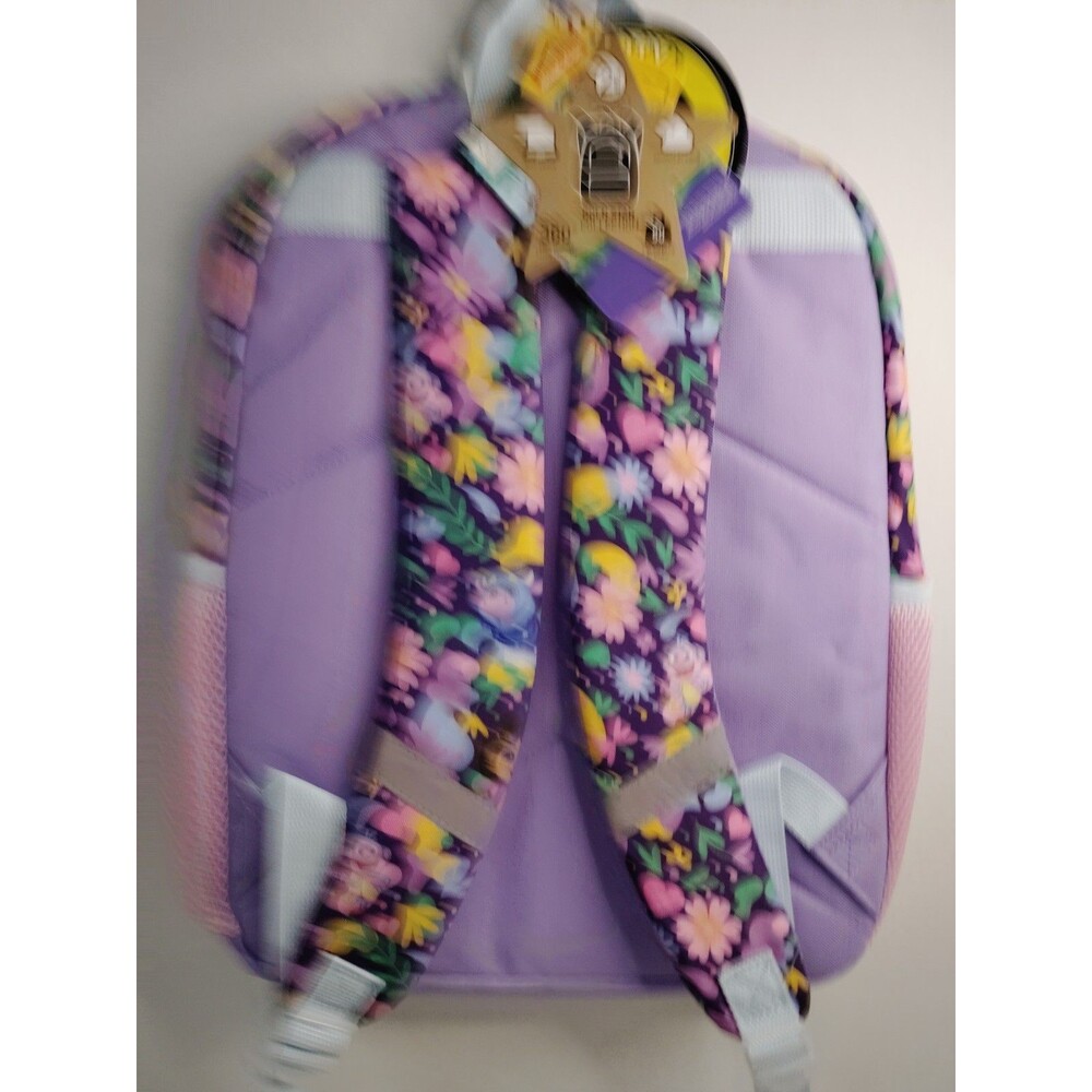 Dora the Explorer Boots Purple Pink Floral Girls Small Backpack Zip, Glitter - Picture 2 of 2